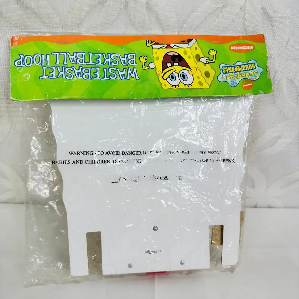 5 for $25| Nickelodeon‎ SpongeBob SquarePants Wastebasket Basketball Hoop 2003